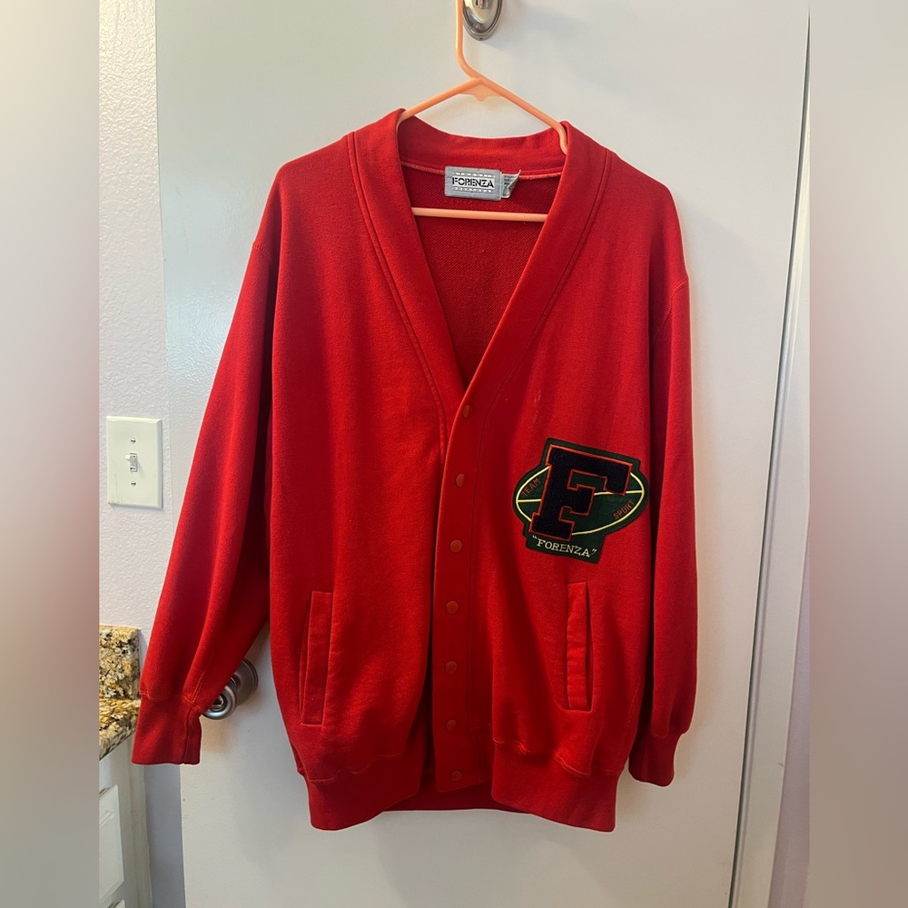 Forenza Men's Bold Red Varsity Jacket (RSB) Pre❤️ See description call outs